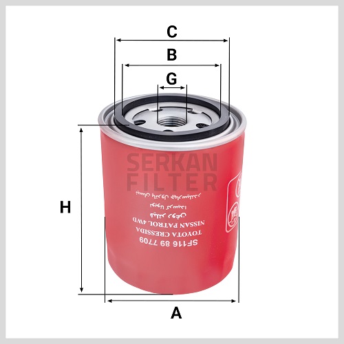 Spin On Oil Filter SF7709